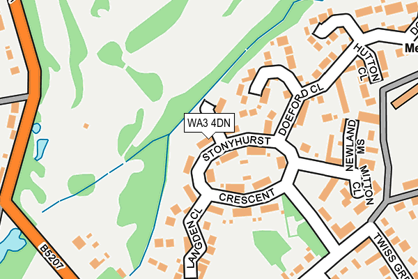 WA3 4DN map - OS OpenMap – Local (Ordnance Survey)