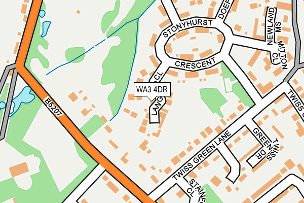 WA3 4DR map - OS OpenMap – Local (Ordnance Survey)