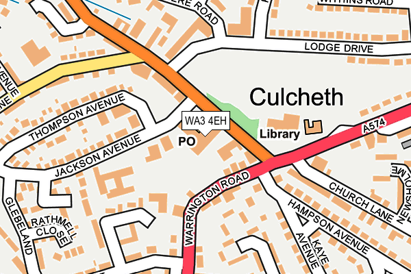 WA3 4EH map - OS OpenMap – Local (Ordnance Survey)