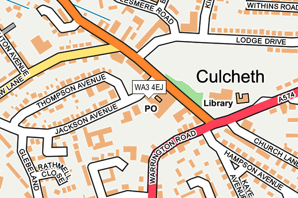Map of CULCHETH MAILS & RETAIL LIMITED at local scale