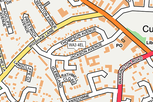 WA3 4EL map - OS OpenMap – Local (Ordnance Survey)