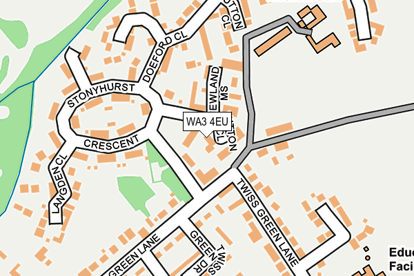 WA3 4EU map - OS OpenMap – Local (Ordnance Survey)