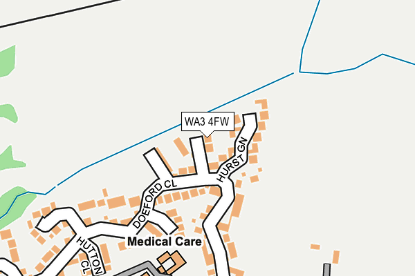 WA3 4FW map - OS OpenMap – Local (Ordnance Survey)