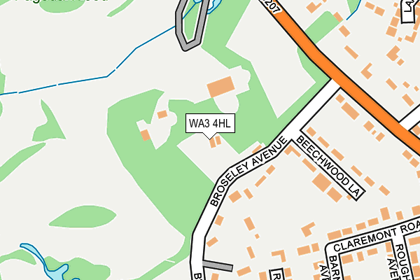 WA3 4HL map - OS OpenMap – Local (Ordnance Survey)