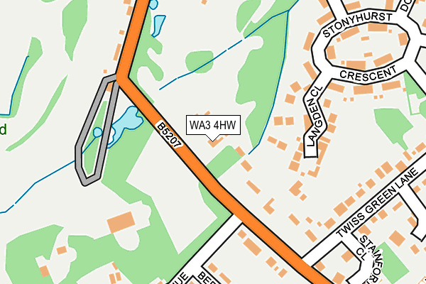 WA3 4HW map - OS OpenMap – Local (Ordnance Survey)