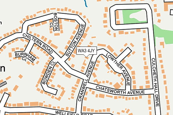 WA3 4JY map - OS OpenMap – Local (Ordnance Survey)