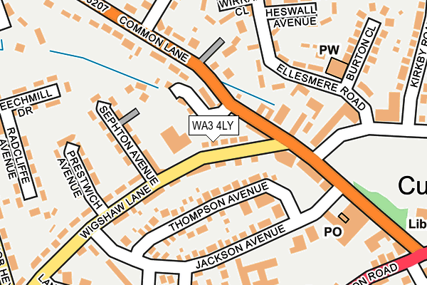 WA3 4LY map - OS OpenMap – Local (Ordnance Survey)