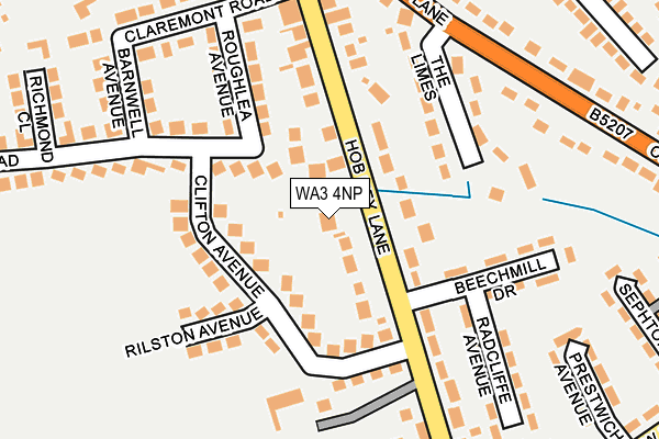 WA3 4NP map - OS OpenMap – Local (Ordnance Survey)