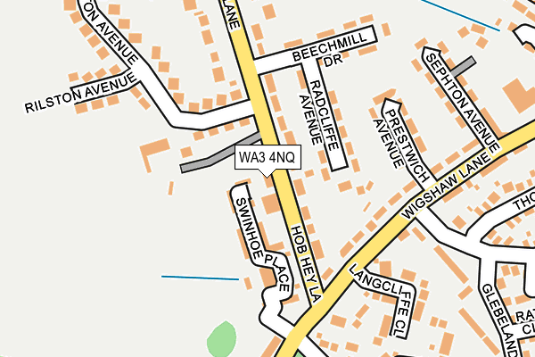 WA3 4NQ map - OS OpenMap – Local (Ordnance Survey)