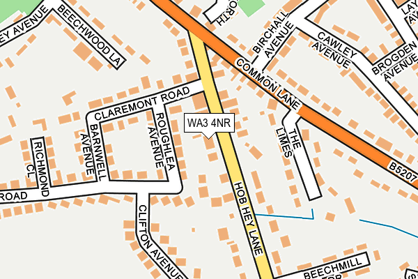 WA3 4NR map - OS OpenMap – Local (Ordnance Survey)