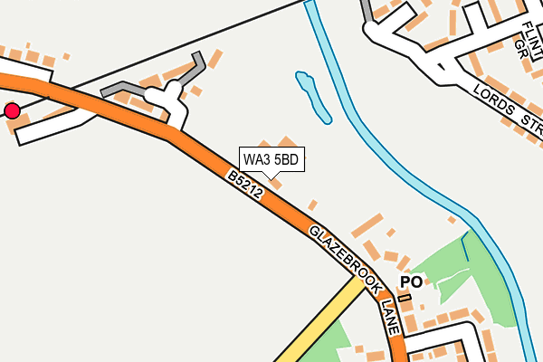 WA3 5BD map - OS OpenMap – Local (Ordnance Survey)