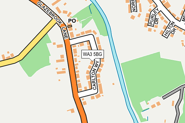 WA3 5BG map - OS OpenMap – Local (Ordnance Survey)