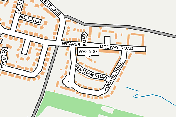 WA3 5DG map - OS OpenMap – Local (Ordnance Survey)