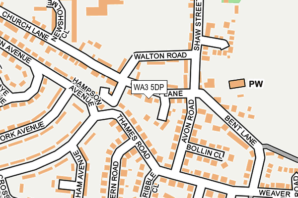 WA3 5DP map - OS OpenMap – Local (Ordnance Survey)