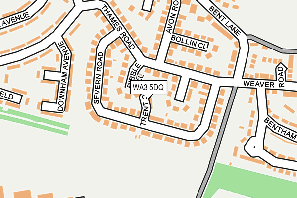 WA3 5DQ map - OS OpenMap – Local (Ordnance Survey)
