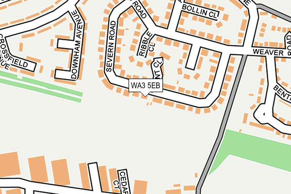 WA3 5EB map - OS OpenMap – Local (Ordnance Survey)