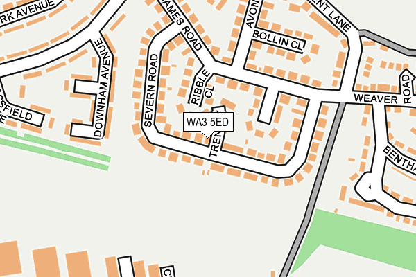 WA3 5ED map - OS OpenMap – Local (Ordnance Survey)