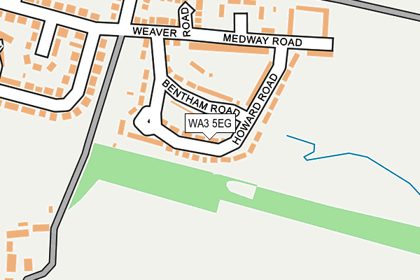 WA3 5EG map - OS OpenMap – Local (Ordnance Survey)