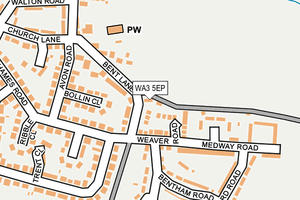 WA3 5EP map - OS OpenMap – Local (Ordnance Survey)