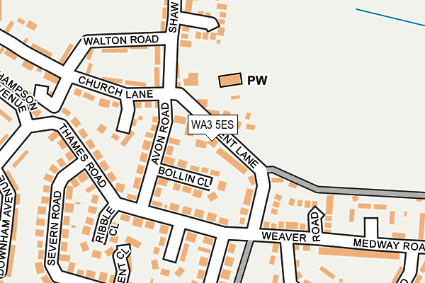 WA3 5ES map - OS OpenMap – Local (Ordnance Survey)