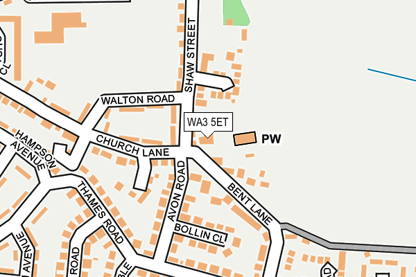 WA3 5ET map - OS OpenMap – Local (Ordnance Survey)
