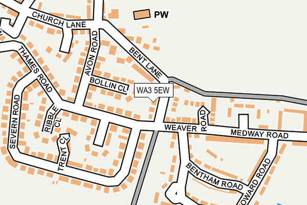 WA3 5EW map - OS OpenMap – Local (Ordnance Survey)