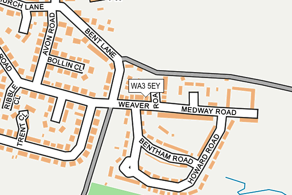 WA3 5EY map - OS OpenMap – Local (Ordnance Survey)