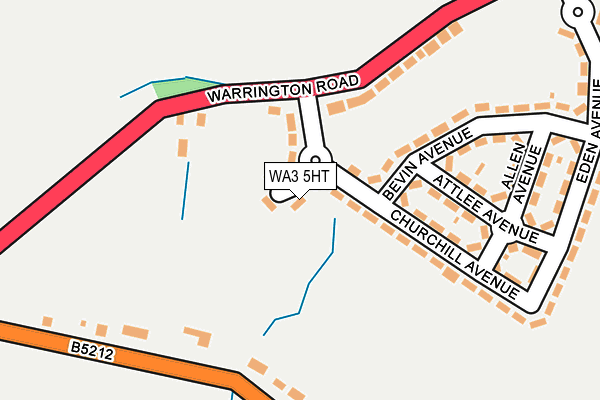 WA3 5HT map - OS OpenMap – Local (Ordnance Survey)