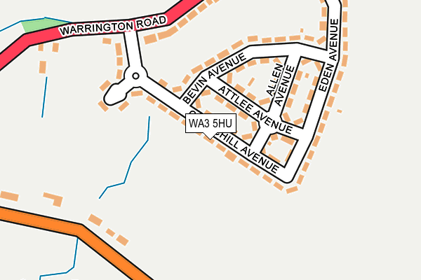 WA3 5HU map - OS OpenMap – Local (Ordnance Survey)