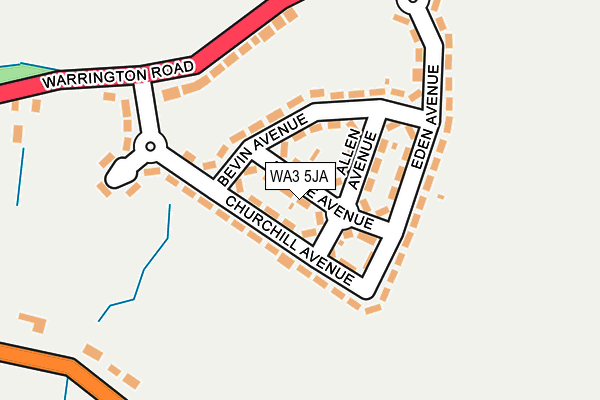 WA3 5JA map - OS OpenMap – Local (Ordnance Survey)