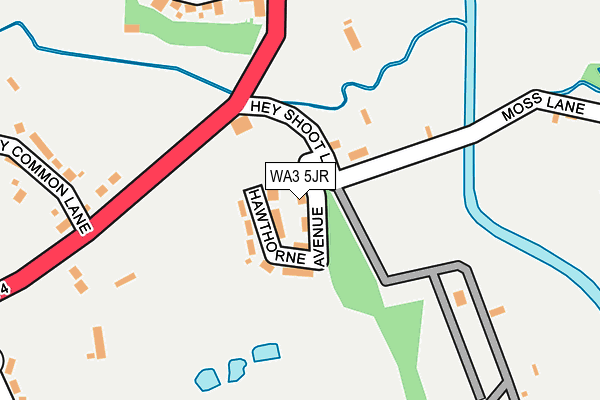 WA3 5JR map - OS OpenMap – Local (Ordnance Survey)