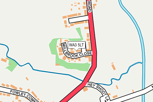 WA3 5LT map - OS OpenMap – Local (Ordnance Survey)