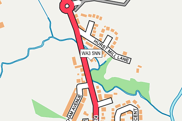 WA3 5NN map - OS OpenMap – Local (Ordnance Survey)