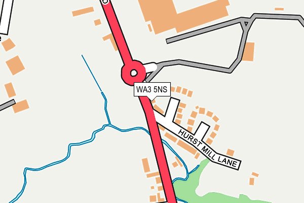 WA3 5NS map - OS OpenMap – Local (Ordnance Survey)