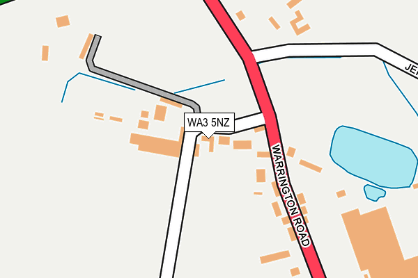 WA3 5NZ map - OS OpenMap – Local (Ordnance Survey)