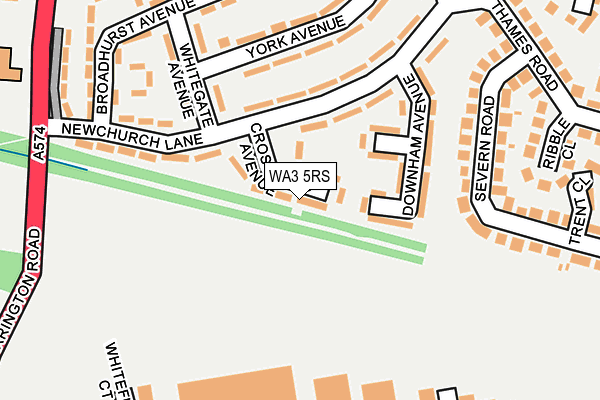 WA3 5RS map - OS OpenMap – Local (Ordnance Survey)