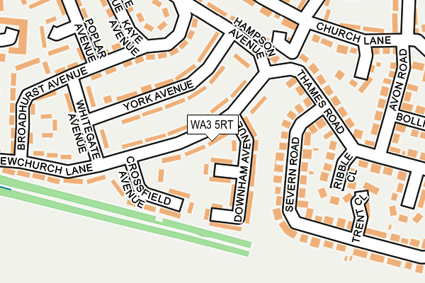 WA3 5RT map - OS OpenMap – Local (Ordnance Survey)