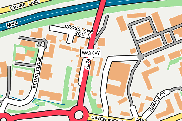 WA3 6AY map - OS OpenMap – Local (Ordnance Survey)