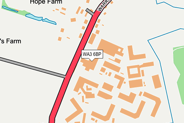 WA3 6BP map - OS OpenMap – Local (Ordnance Survey)