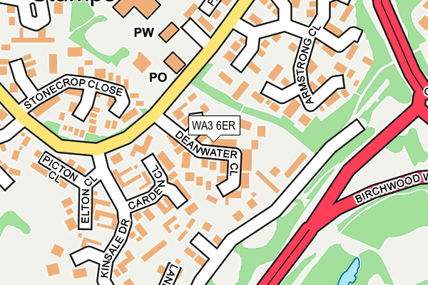 WA3 6ER map - OS OpenMap – Local (Ordnance Survey)