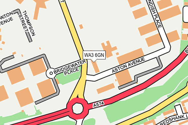 WA3 6GN map - OS OpenMap – Local (Ordnance Survey)