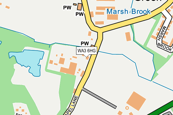 WA3 6HG map - OS OpenMap – Local (Ordnance Survey)