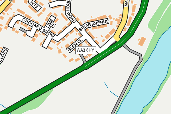WA3 6HY map - OS OpenMap – Local (Ordnance Survey)