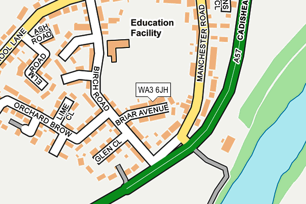 WA3 6JH map - OS OpenMap – Local (Ordnance Survey)