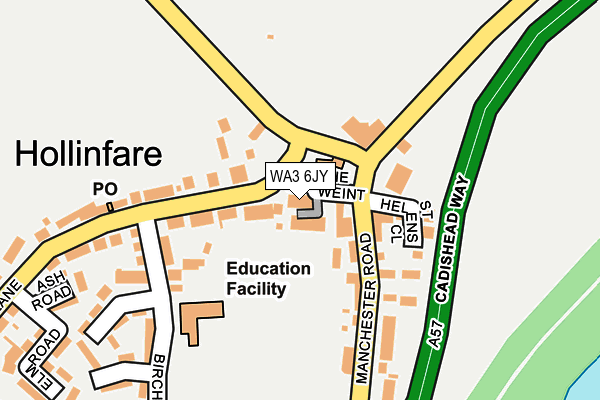 WA3 6JY map - OS OpenMap – Local (Ordnance Survey)