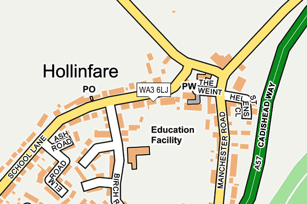 WA3 6LJ map - OS OpenMap – Local (Ordnance Survey)