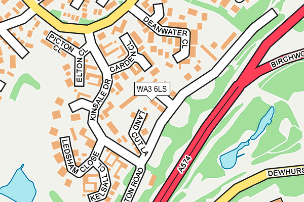 WA3 6LS map - OS OpenMap – Local (Ordnance Survey)