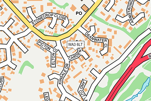 WA3 6LT map - OS OpenMap – Local (Ordnance Survey)