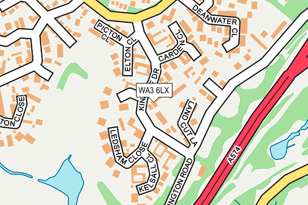 WA3 6LX map - OS OpenMap – Local (Ordnance Survey)