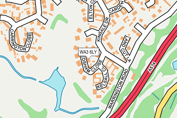 WA3 6LY map - OS OpenMap – Local (Ordnance Survey)